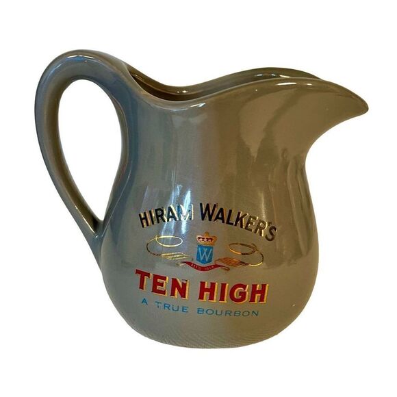 Vintage Hiram Walker's Ten High A True Bourbon Pitcher - Picture 4 of 9